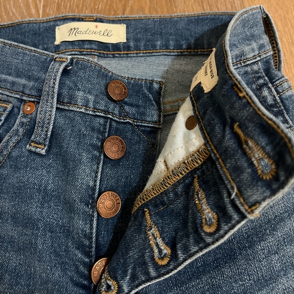 Madewell 10" High Rise Skinny Jeans Women's Size 23 Medium Wash Button Fly - Picture 6 of 13